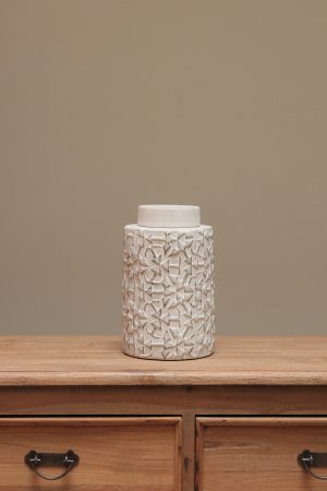 Embossed Jar with Lid